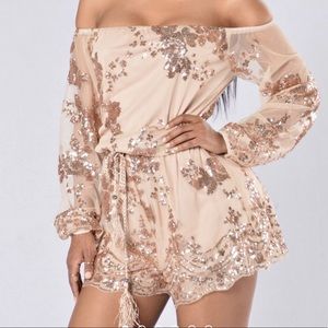 Rose gold romper
